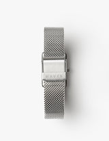 CHEVRON MESH 18MM + BLACK LEATHER STRAP SET
