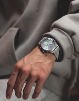 Gray solar chronograph watches for men