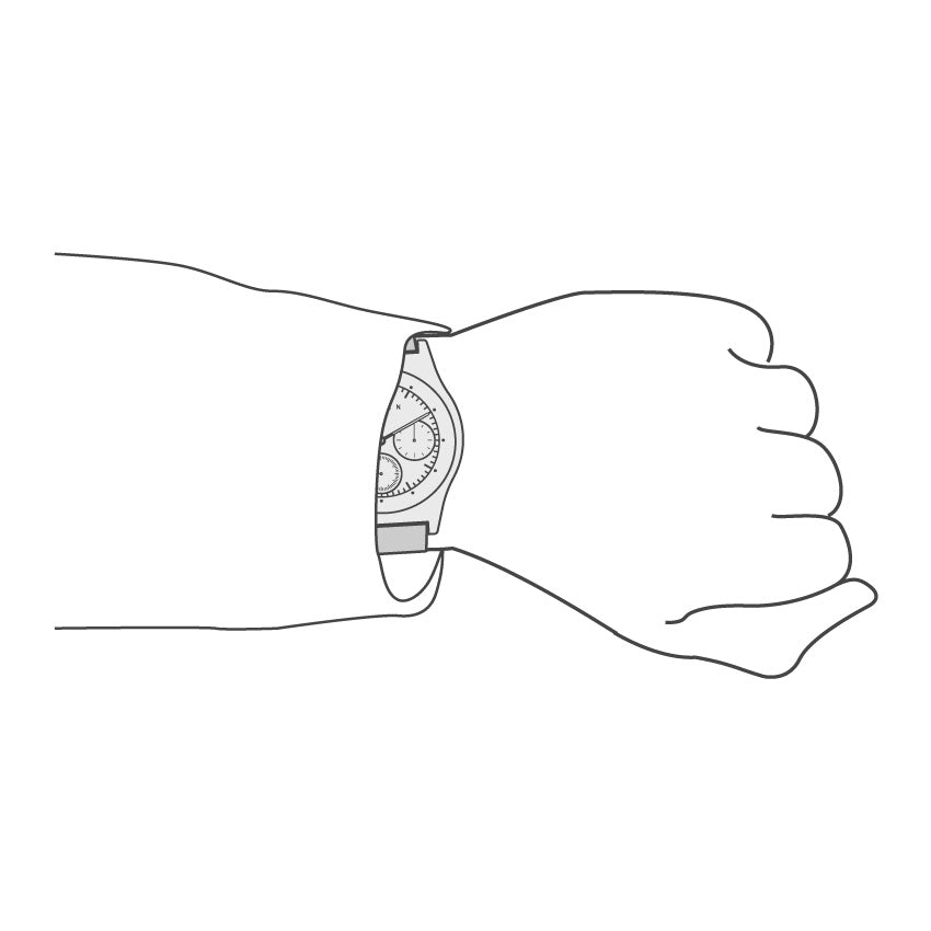 Watch covered by a sleeve