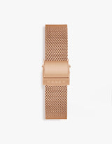 Rose gold mesh watch band