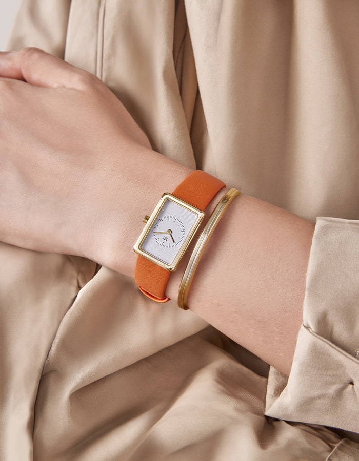Orange square watches