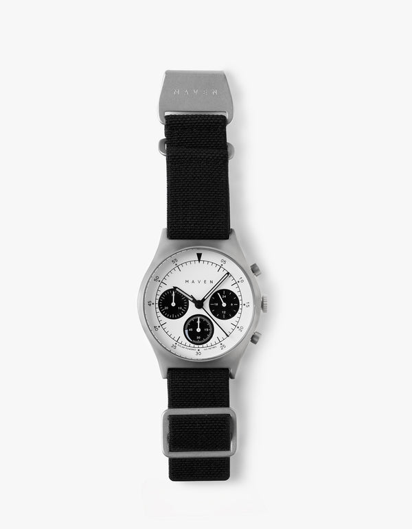 Black solar chronograph watches for men